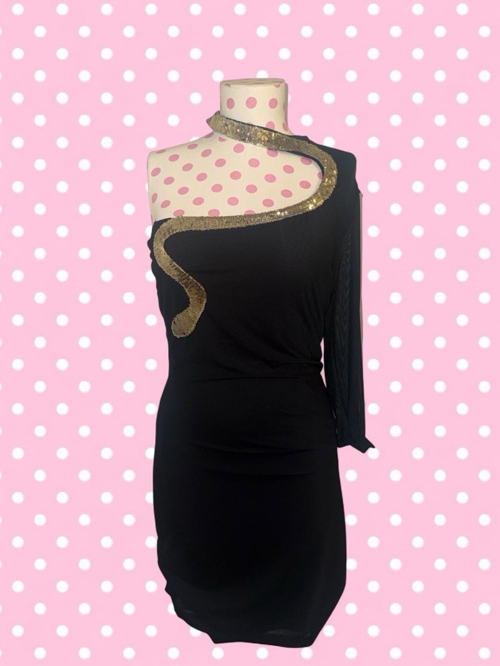 Wheels & Dollbaby Black Mata Hari Dress Size 10
